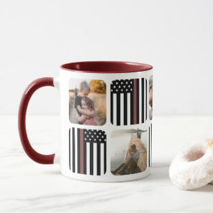 Thin Red Line Firefighter Foto Kaffee Tasse