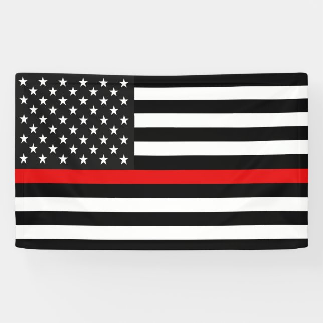 Thin Red Line Flag des US-Banners Banner (Horizontal)