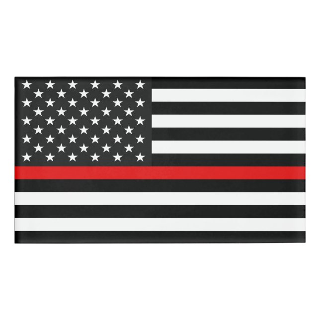 Thin Red Line Flag des US-Namensschilds Namenschild (Vorderseite)