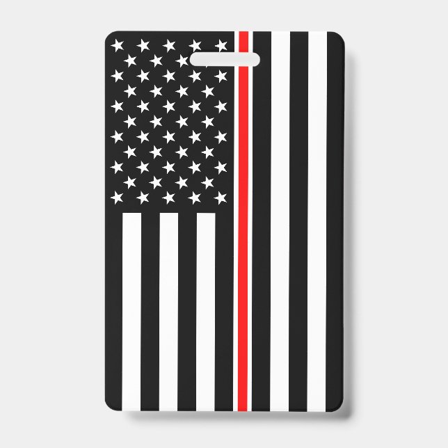 Thin Red Line Flag: Feuerwehrheldengedächtnis Ausweis (Vorderseite)
