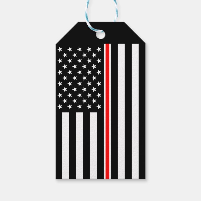 Thin Red Line Flag: Feuerwehrheldengedächtnis Geschenkanhänger (Vorderseite)