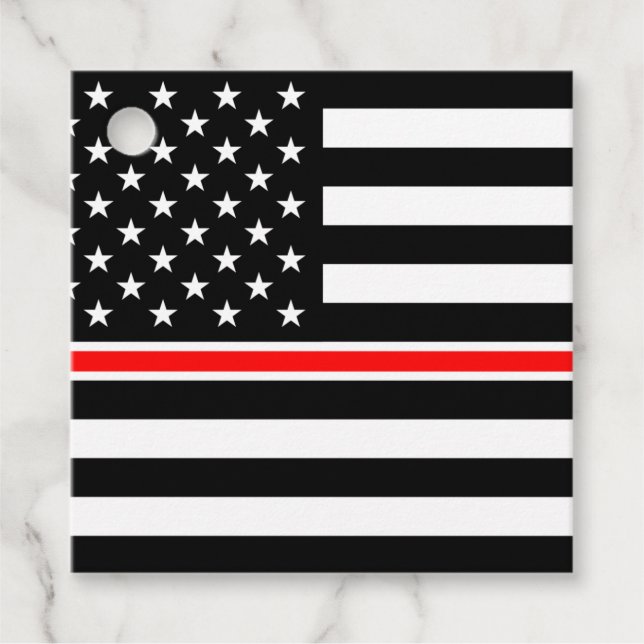 Thin Red Line Flag: Feuerwehrheldengedächtnis Geschenkanhänger (Vorderseite)