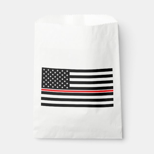 Thin Red Line Flag: Feuerwehrheldengedächtnis Geschenktütchen (Vorderseite)
