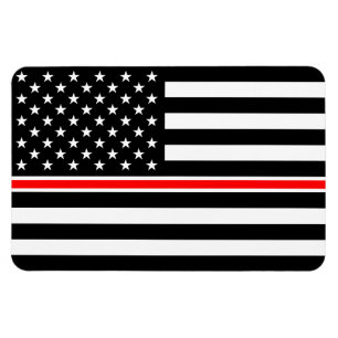 Thin Red Line Flag: Feuerwehrheldengedächtnis Magnet