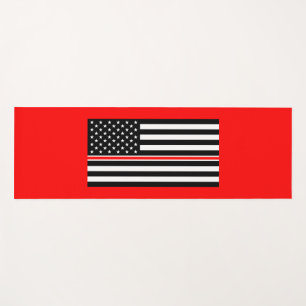 Thin Red Line Flag: Feuerwehrheldengedächtnis Yogamatte