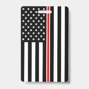 Thin Red Line Flag: Feuerwehrmann Heldengedenkfeie Ausweis