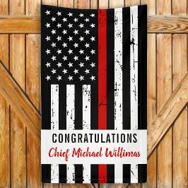 Thin Red Line Flag Fireman Feuerwehrruhestand Banner