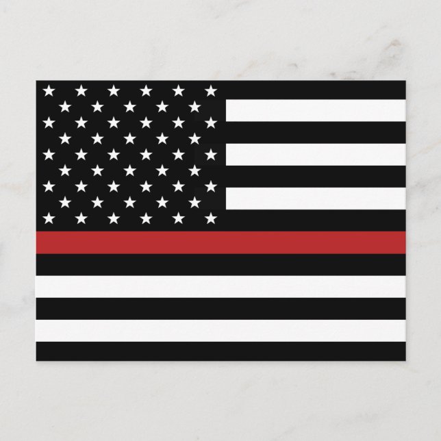 THIN RED LINE FLAG POSTKARTE (Vorderseite)