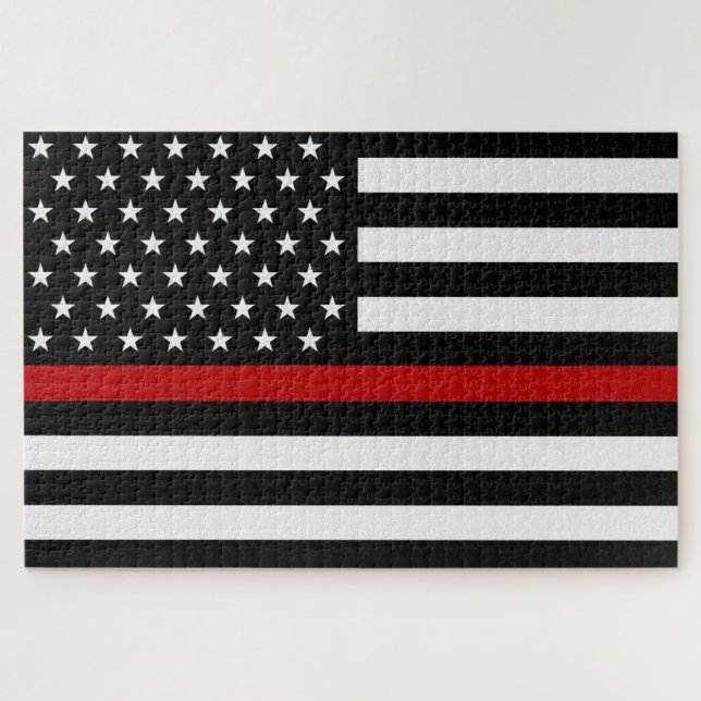 Thin Red Line-Flagge Puzzle (Horizontal)