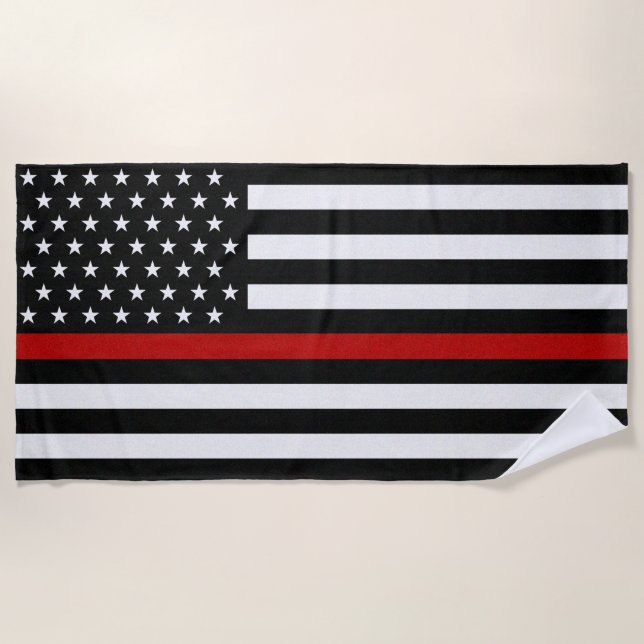 Thin Red Line-Flagge Strandtuch (Vorderseite)