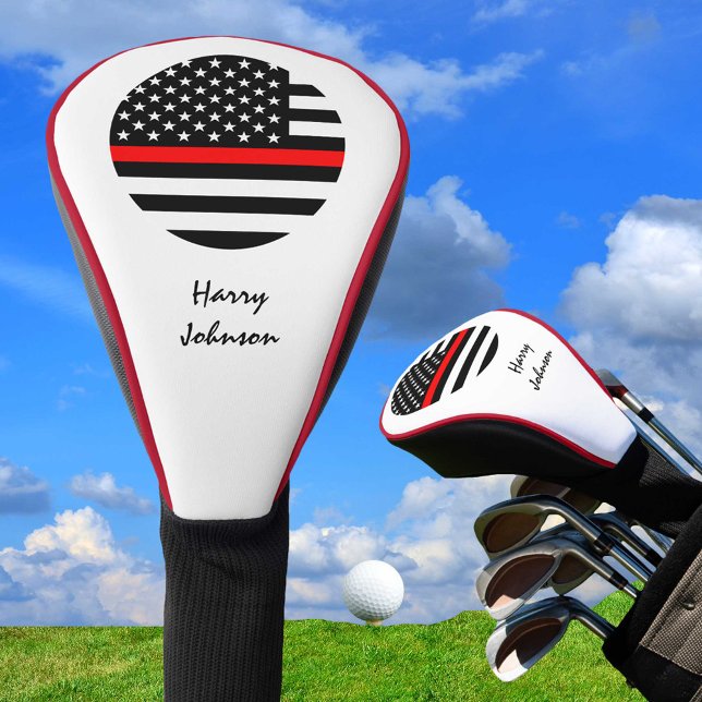 Thin RED Line & Golf USA Flagge Mit Monogramm Headcover (Von Creator hochgeladen)