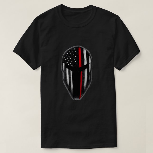 Thin Red Line Spartan Helmet T-Shirt (Design vorne)