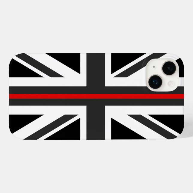 Thin Red Line UK Flag Case-Mate iPhone Hülle (Rückseite (Horizontal))