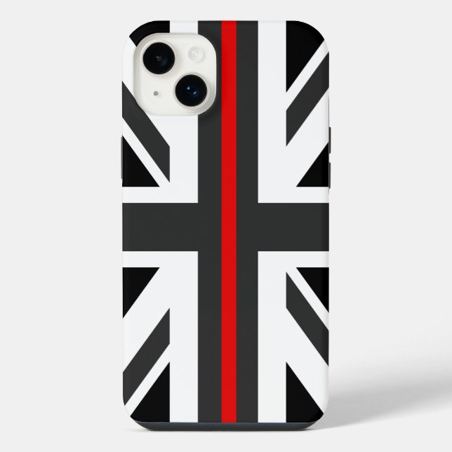 Thin Red Line UK Flag iPhone Hülle (Rückseite)