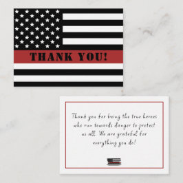 Thin Red Line USA Flag Firefighter Aufwertung Mitteilungskarte