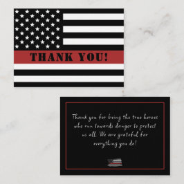 Thin Red Line USA Flag Firefighter Aufwertung Mitteilungskarte