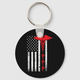 Thin Red Line Usa Flag Nurse Schlüsselanhänger