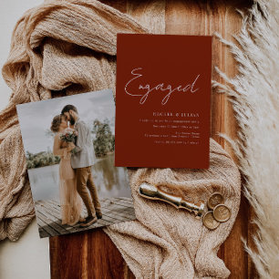 Thin-Script-Einladung zur modernen Verlobung Einladung