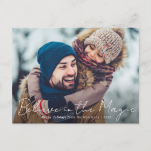 Thin Script Foto Weihnachtsfeiertag Grußkarte Postkarte