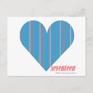 Thin Stripes Aqua 3 Postkarte