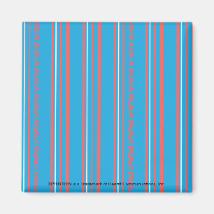 Thin Stripes Aqua Magnet