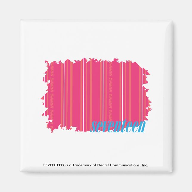 Thin Stripes Magenta 2 Magnet (Vorne)