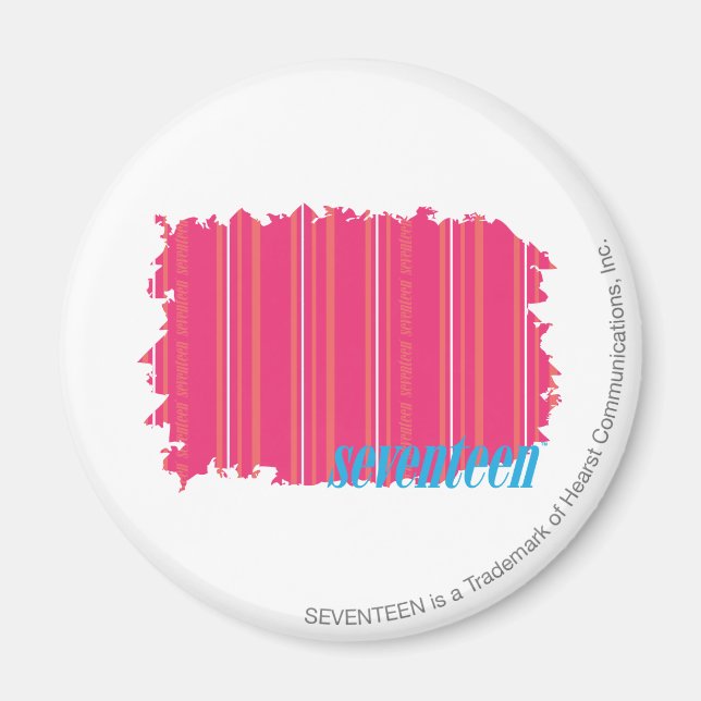 Thin Stripes Magenta 2 Magnet (Vorne)