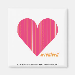 Thin Stripes Magenta 4 Magnet