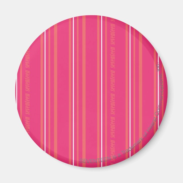 Thin Stripes Magenta Magnet (Vorne)