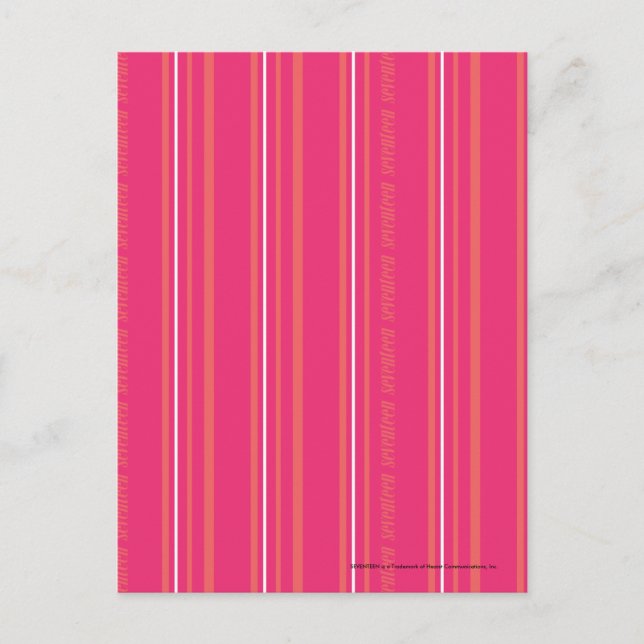Thin Stripes Magenta Postkarte (Vorderseite)