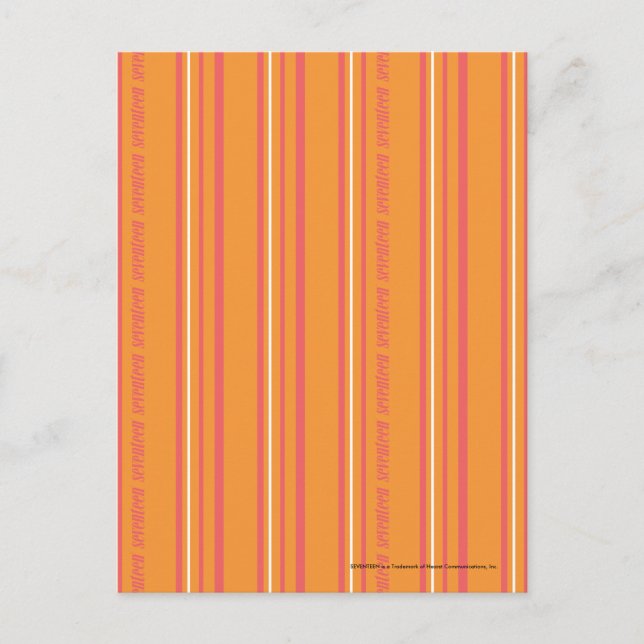 Thin Stripes Orange Postkarte (Vorderseite)