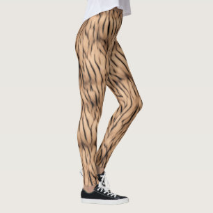 Thin Tiger Strip Safari Bronze Leggings