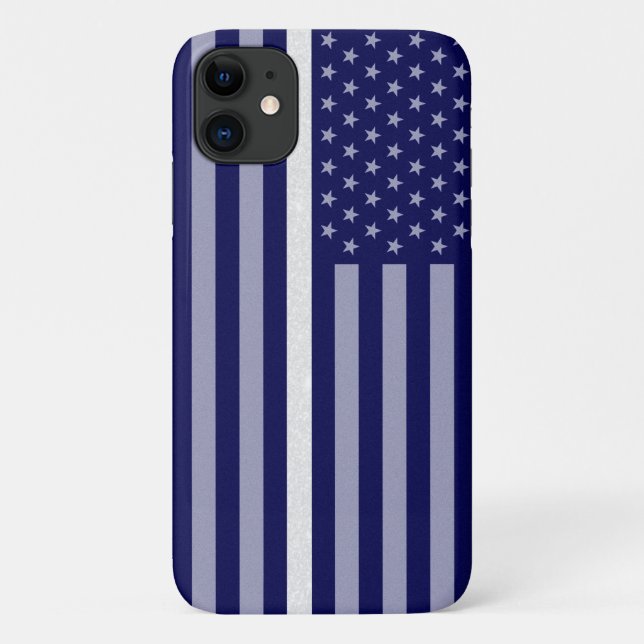 Thin White Line Doc/Nurse/Paramedian Glitzer Flag Case-Mate iPhone Hülle (Rückseite)