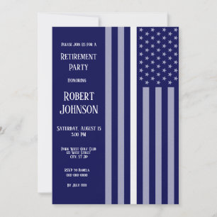 Thin White Line Retirement Einladung