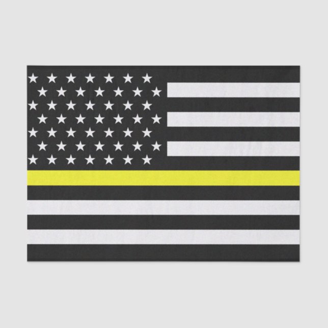Thin-Yellow-Line-Dispatcher-Flag Seidenpapier (Vorderseite)