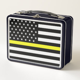 Thin Yellow Line-Flag Metall Brotdose