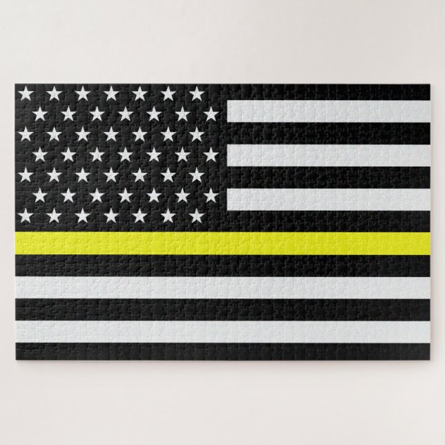 Thin Yellow Line Flag Puzzle (Horizontal)