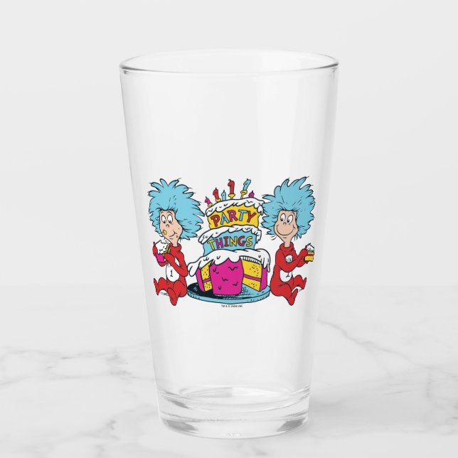 Thing Eins Thing Zwei Party Dinge Glas (Vorderseite)