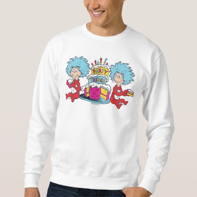 Thing Eins Thing Zwei Party Dinge Sweatshirt (Vorderseite)