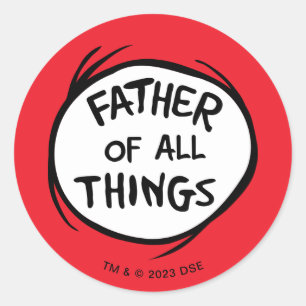 Thing Eins Thing Zwei - Vater aller Dinge Runder Aufkleber
