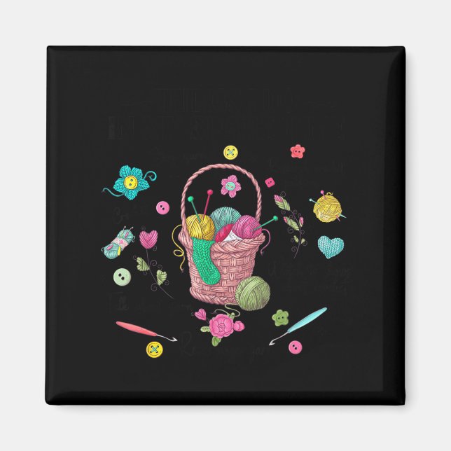 Thing I Do In My Spare Time Crochet Funny Crocheti Magnet (Vorne)