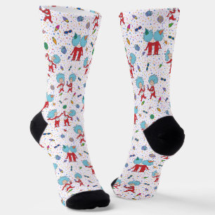 Thing One Thing Two Feier Muster Socken
