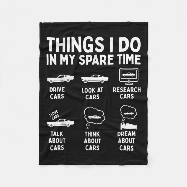 Things I Do In My Spare Time Cat, Funny Cat Men Wo Fleecedecke (Vorderseite)