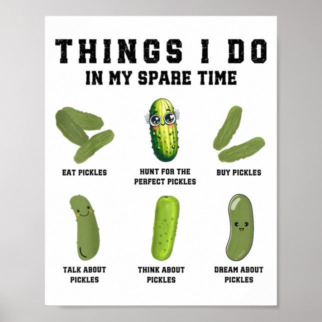 Things I Do In My Spare Time Funny Ckles  Poster (Vorne)
