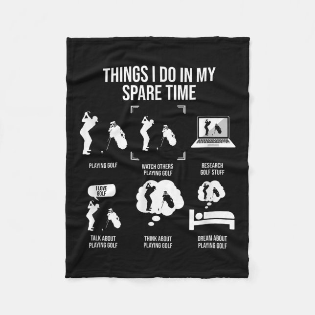 Things I Do In My Spare Time, Golf Player  Fleecedecke (Vorderseite)