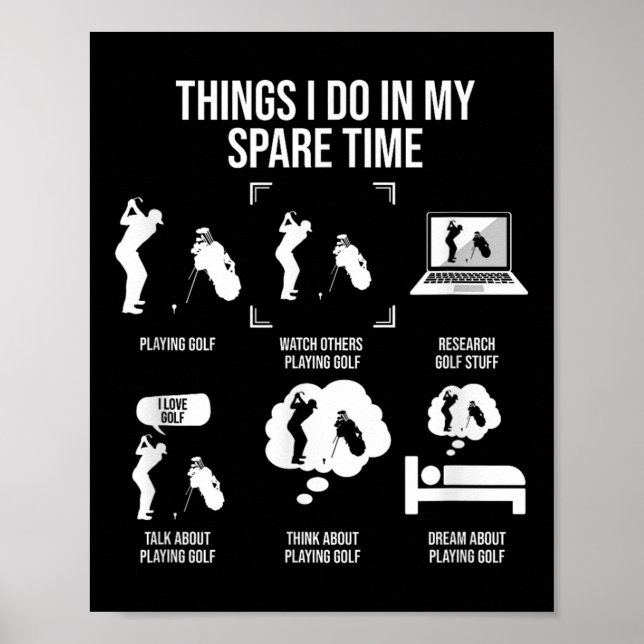 Things I Do In My Spare Time, Golf Player  Poster (Vorne)