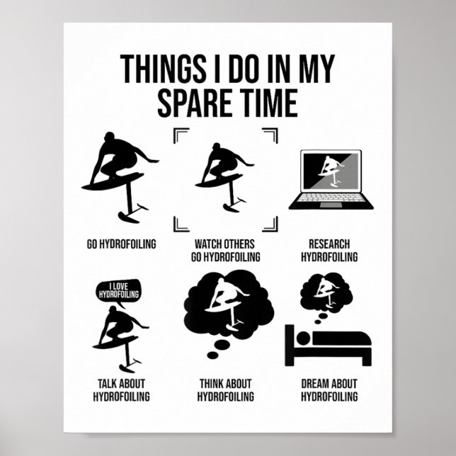 Things I Do In My Spare Time - Hydrofoiling  Poster (Vorne)
