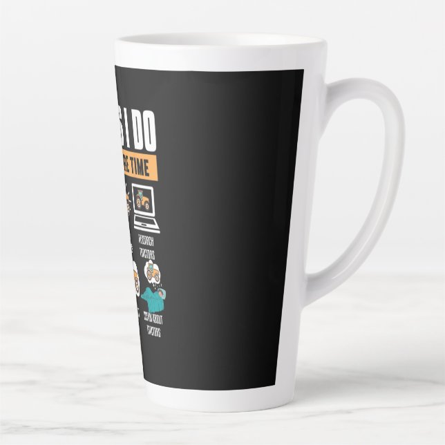 Things I Do In My Spare Time Tractor Funny Farm Milchtasse (Rechts)