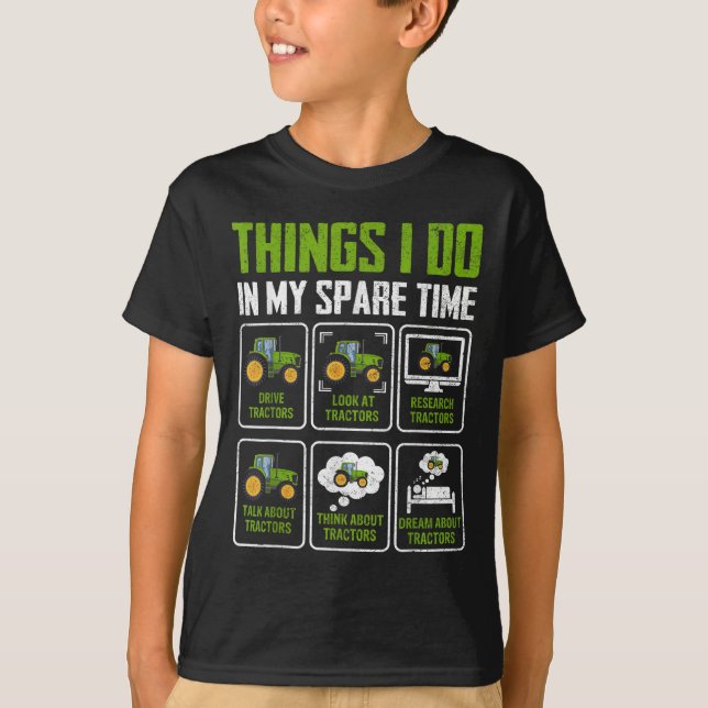 Things I Do In My Spare Time Tractor Lovers  T-Shirt (Vorderseite)