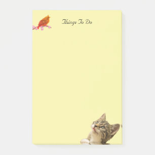 Things to Do Vogel- und Katzen-Post-it-Notizen Post-it Klebezettel